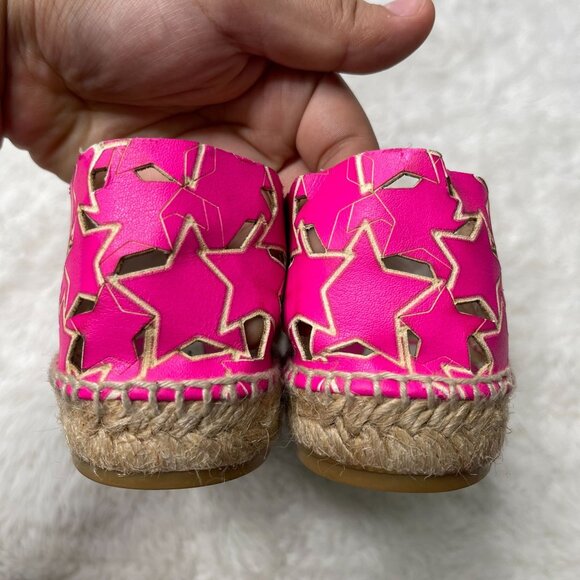 Stella McCartney Kid's Pink Perforated Star Espadrilles Slip On Shoes Size 32 - Picture 8 of 9